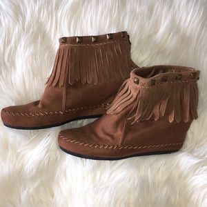 Mossimo Supply Co fringe ankle boots